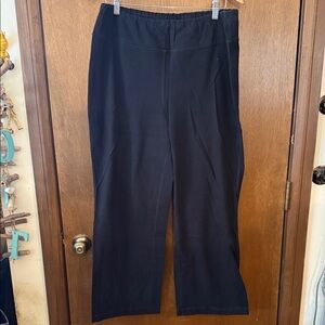 ZELOS Black Stretch Wide-Leg Leggings